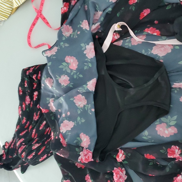 Mac Duggal Black/ Pink high low Floral tiered  Gown Size 2 new with tag - Picture 12 of 12